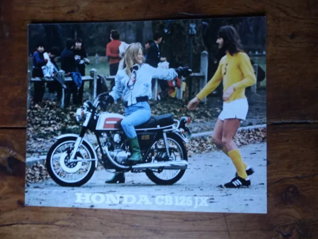 Prospectus Catalogue Brochure Moto : HONDA CB 125 JX de 1974