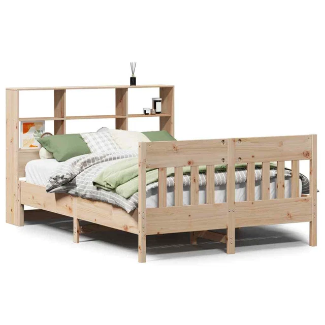 BED FRAME WITHOUT Mattress 150x200 cm King Size Solid Wood Pine £463.38