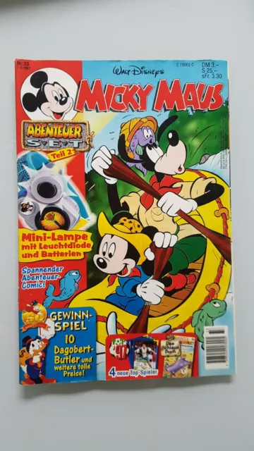 Micky Maus Comicheft Nr. 33 1997 mit Beilage Abenteuer-Set Teil 2
