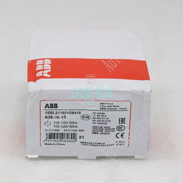 1piece new abb Contactor A26-30-10 110VAC in box Free ship#/