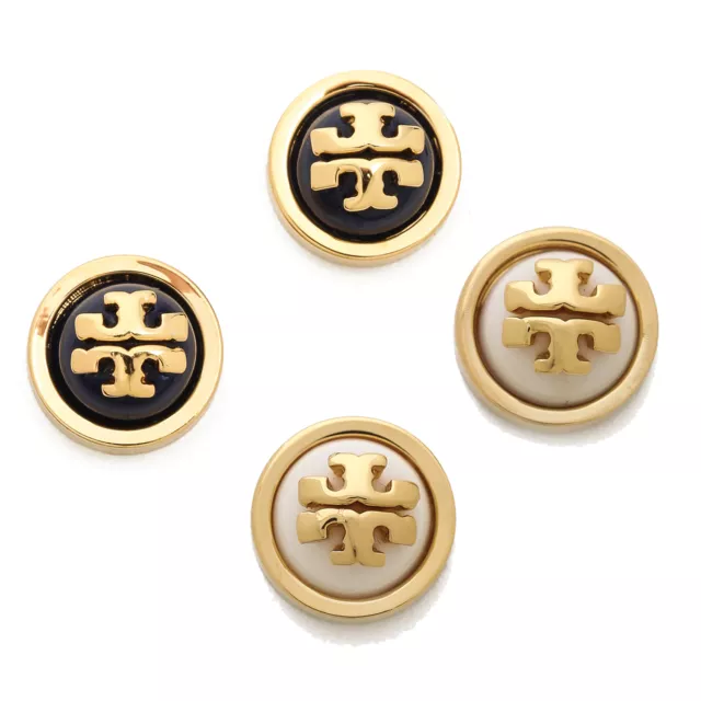 NEW Tory Burch Melodie Logo Stud Dome Earrings Fashion Jewelry