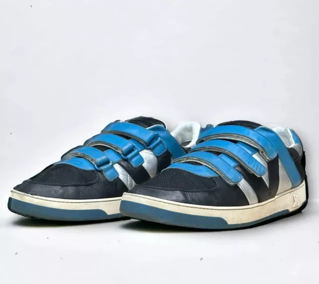 LOUIS VUITTON men's black damier canvas sneakers, Size 6/US 8 (26.5cm/10.4  in)