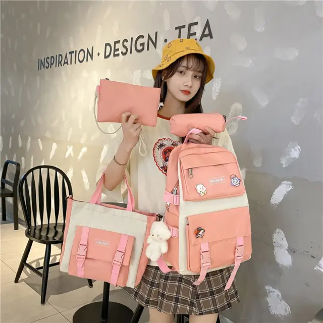 BACKPACK BOY'S AND Girl‘s Bag Student Four-piece School Bag Casual ...