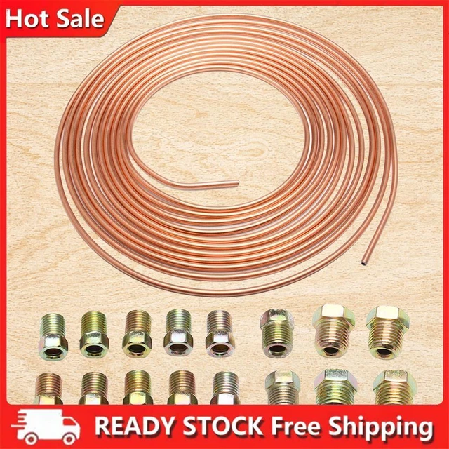 Kit tubi tubo freno rullo linea frenata anticorrosione connettore 3/16 pollici