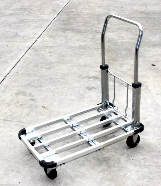 Extendable Collapsible Aluminum Platform Hand Cart Truck Dolly Sturdy 220Lbs