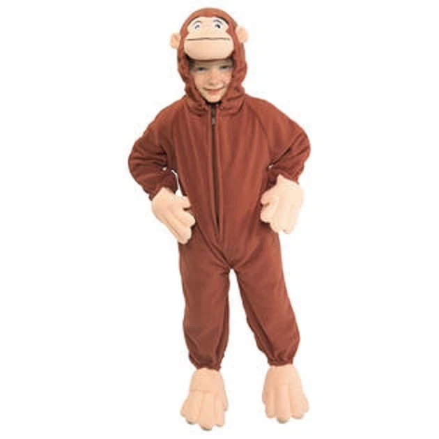 BAMBINI CURIOSO GEORGE Carino Pile Scimmia Tuta Vestito EUR 25,09