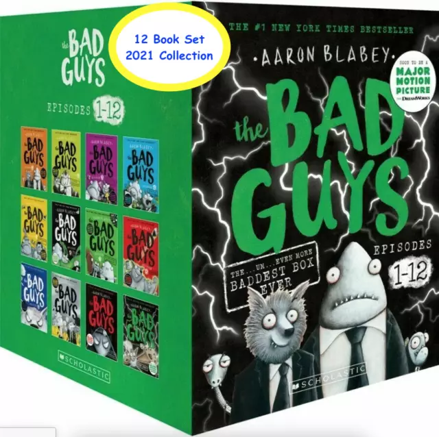 The Bad Guys Episode 1-12 Books Box Gift Set Kids Story Book by Aaron Blabey