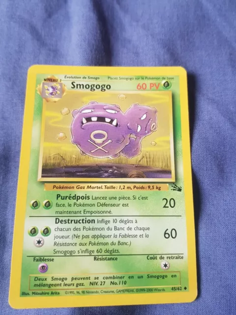 Carte Pokemon SMOGOGO 45/62 Unco Fossile Wizard EDITION 1 FR