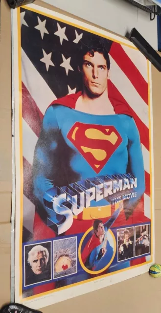 Original DC Comics Superman The Movie Poster 1978 23x35 Flag Portrait