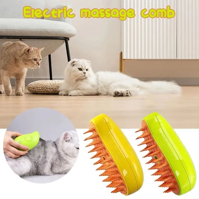 Anti Flying Hair Cat Steam Brush 3 In1 Pet Hair Removal Comb Durable Dog Comb