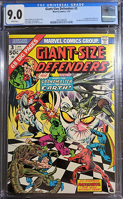 1975 Giant-Size Defenders 3 CGC 9.0 . 1st Appearance of Korvac. RARE