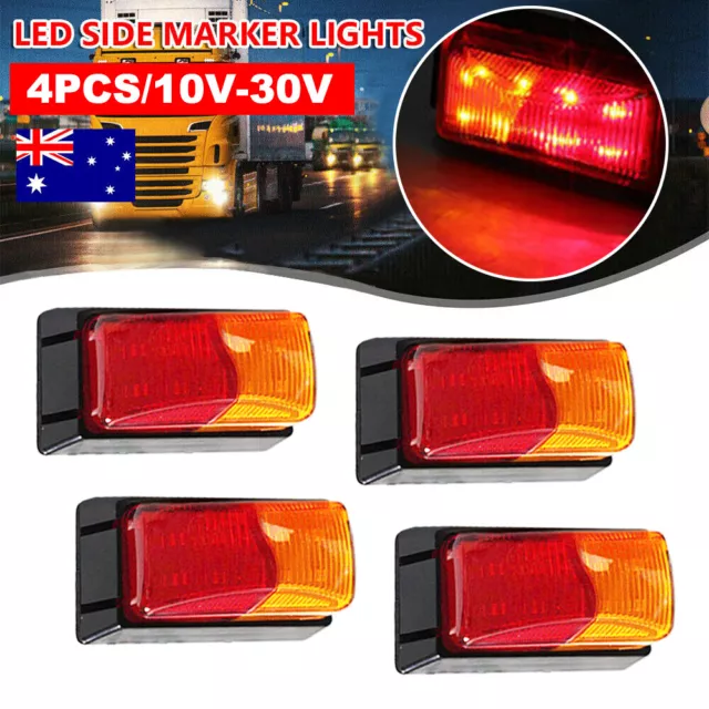 Led Clearance Lights Side Marker Lamp Red Amber Trailer Truck Caravan Multi Volt