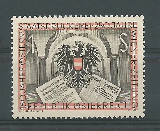 Österreich 1954 150 Jahre österr. Staatsdruckerei **