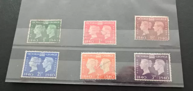 King George V1 1940 Used Set Of Stamps Sg479-sg484