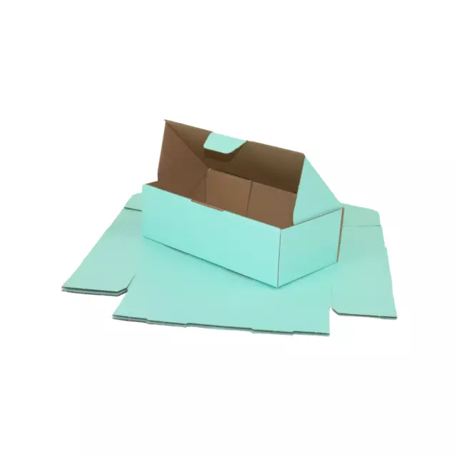 Mailing Box 240 x 125 x 75mm Diecut Mint Blue for 500g Small Satchel B331