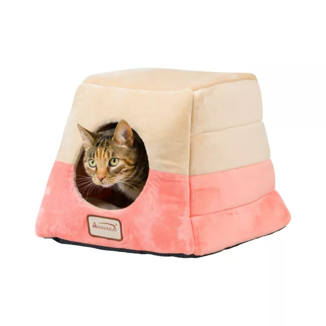 Armarkat Cat Bed Model C07CCS/MH Orange and Beige