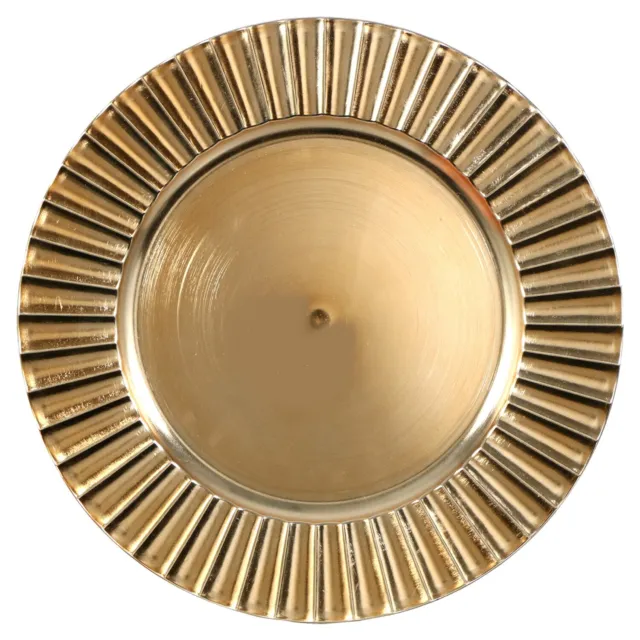 Gold Fluted Charger Plates, 13-in. (Pack of 12)