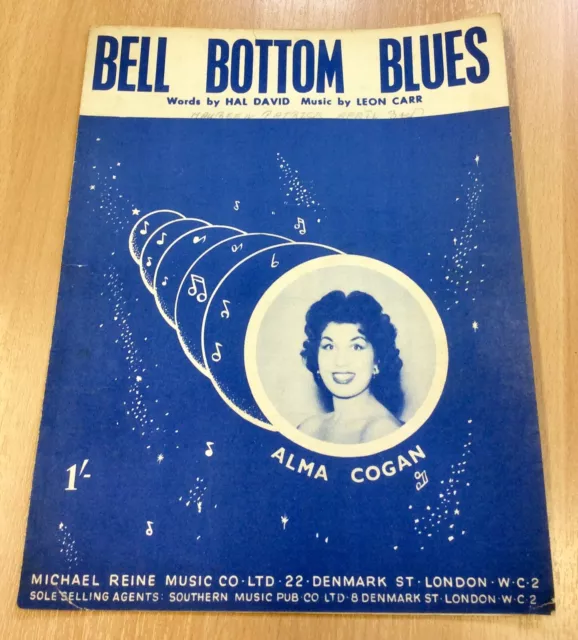 Bell Bottom Blues Vintage Sheet Music - Alma Cogan