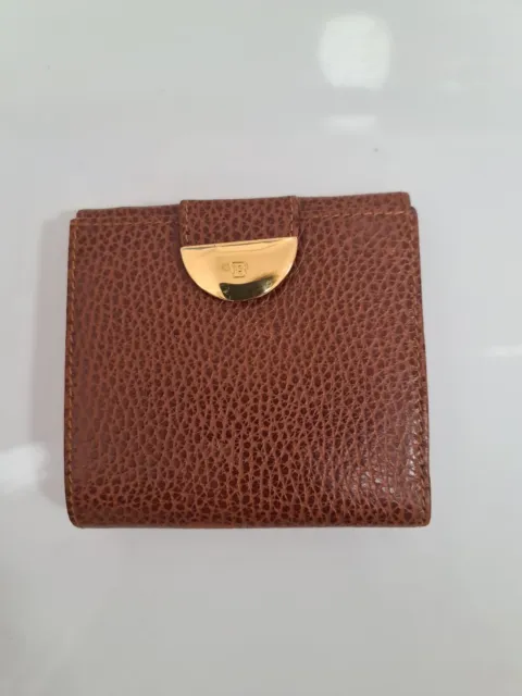 BALLY Brown Leather Purse Wallet New