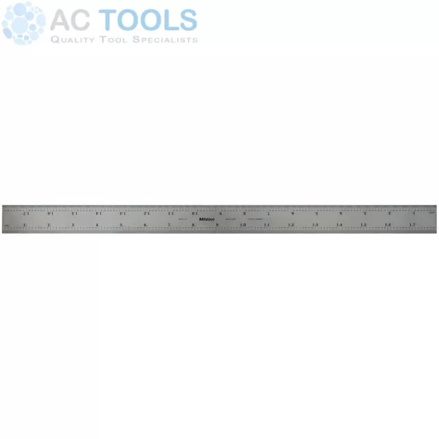 Mitutoyo Stainless Ruler - 450mm Metric  / 18" Imperial (Rigid) 182-145