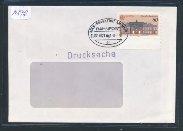 101948) Bahnpost Ovalstempel Köln - Frankfurt am Main ZUG 14021 Wg1 dr, DS 1991