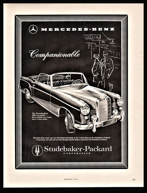 1958 MERCEDES-BENZ 220s Convertible Classic 50s Car AD