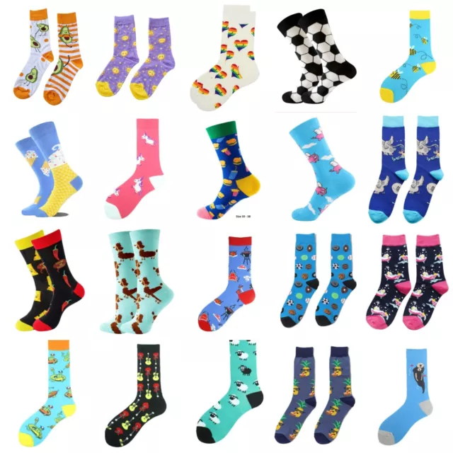 Bunte Socken für Damen & Herren lustige Strümpfe Motivsocken Geschenk Crazy Sock