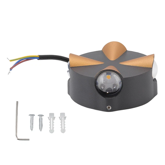 Applique Murale Ronde En Aluminium 4 LED étanche Et Durable Style
