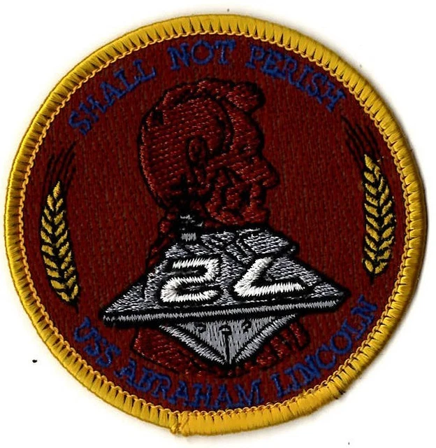 US NAVY AIRCRAFT Carrier Cvn-72 Uss Abraham Lincoln Military Patch £4. ...