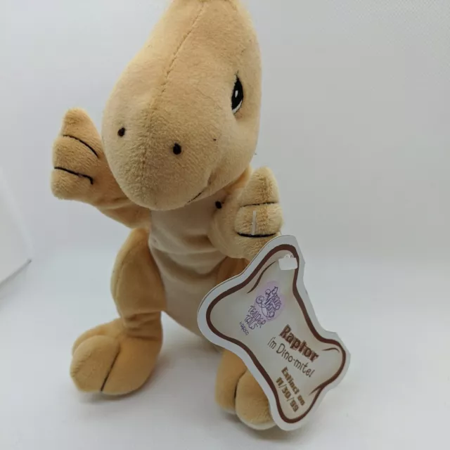 1999 Enesco Precious Moments Dino-mite Raptor With Tags Bean Bag Plush 8" Tall
