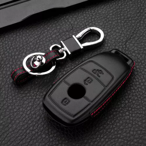 Premium Leather Remote Car Key Fob Cover Case For Mercedes Benz E S Class W213