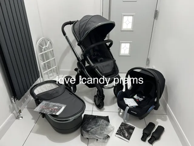 iCandy Peach 4 MOONLIGHT 🌑travel System With NEW  Car Seat 🖤🖤🖤