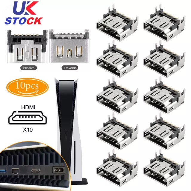 10PCS OEM HD HDMI Ports Connector Socket Replacement For Sony PlayStation 5 PS5