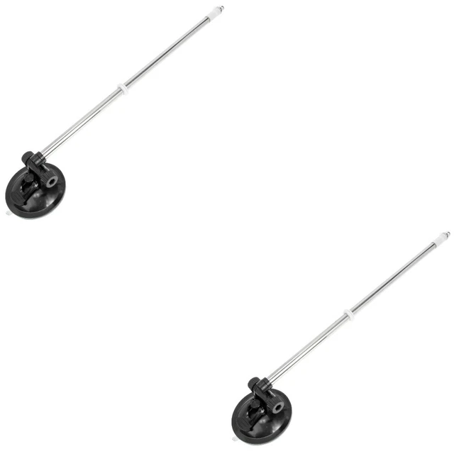 2 PCS Suction Cup Flagpole Holder Abs Travel US Flags Truck