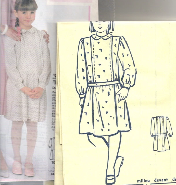 Patron De Robe Modes Et Travaux - Février 2014 - Tailles 4, 6, 8, 10 Ans - Occasion Non Découpé