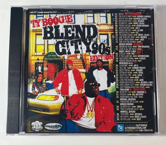 Dj Ty Boogie Blend City 90S Edition Hip Hop Mixtape Promo Mix Cd