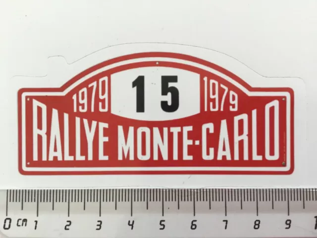 Sticker / Aufkleber, Rallye Monte Carlo Schild 1979, #15 Ford Escort MK1 R.Clark