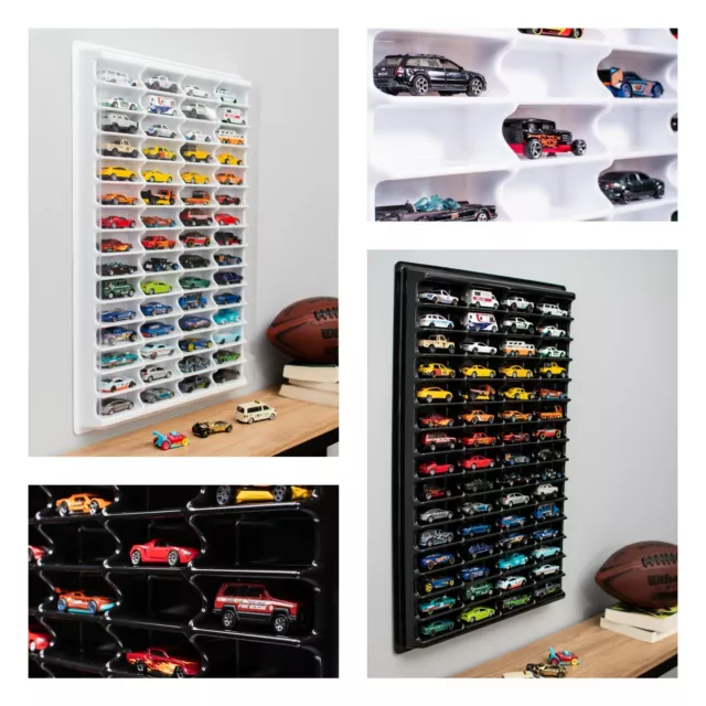 Hot wheels display case w/clear dust cover for 65 loose diecast cars diecast HW1
