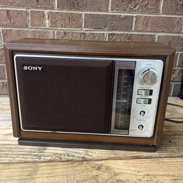 VINTAGE SONY WOODGRAIN Cabinet Classic AM/FM Tabletop Radio Tested ...