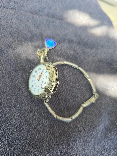 ANCIENNE MONTRE GOUSSET En Argent Femme Avec Sa Chaîne EUR 16,50