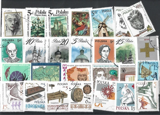 Polen, 100 verschiedene Briefmarken, gestempelt, ZE009