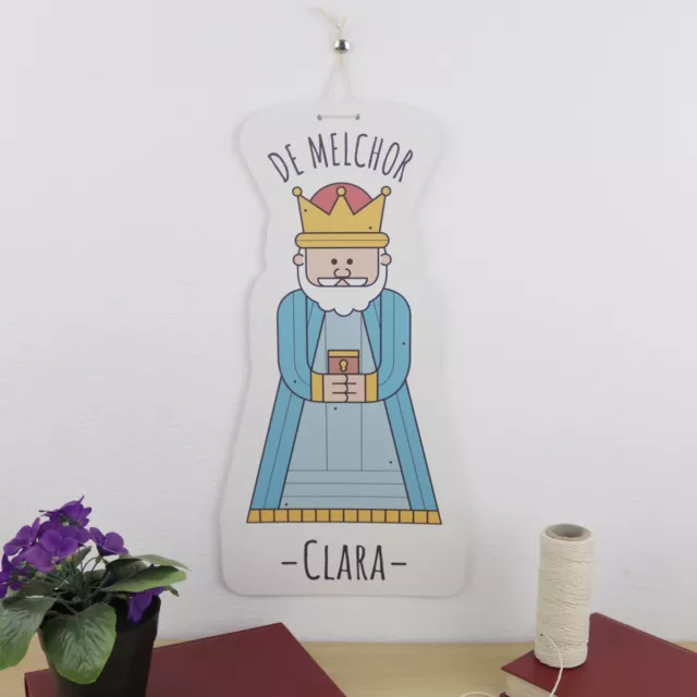 ✨Adorno Reyes Magos personalizado con nombre. Impreso en cartulina de 300g.