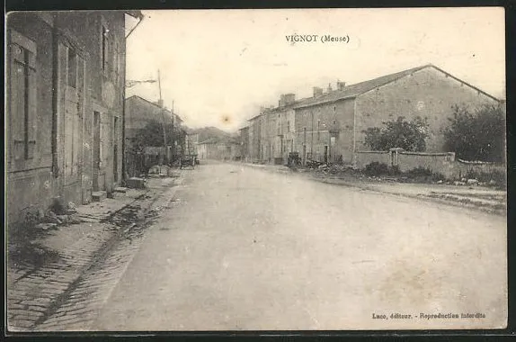 CPA Vignot, Une Rue 1915