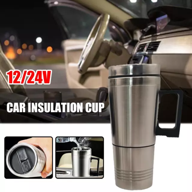 Car Heated Smart Mug Electric Water Cup 12V/24V Kettle Coffee Tea Milk Heated