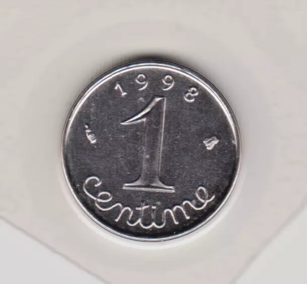 1 Centime 1998 Bu Épi Fdc Sous Scellé