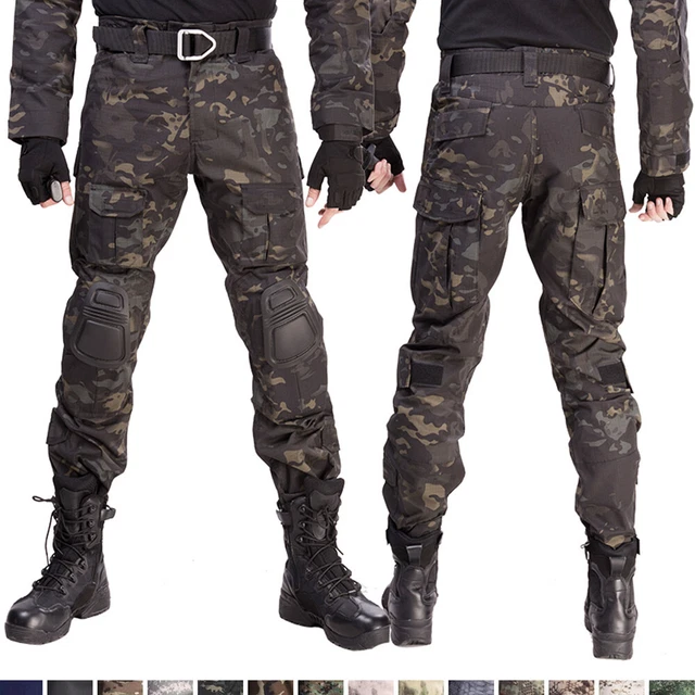 Pantalon 10 Poches Coton Polyester Pantalon Tactique Gen3 Emerson Gear Avec Genouillères - Pour Paintball, Airsoft, Outdoor - Taille Réglable, 10 Poches Pantalon Combat Tactique