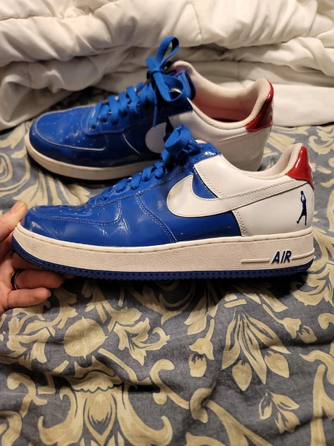 NIKE AIR FORCE 1 Sz 10.5 Low Sheed Rasheed Wallace Blue Jay Red
