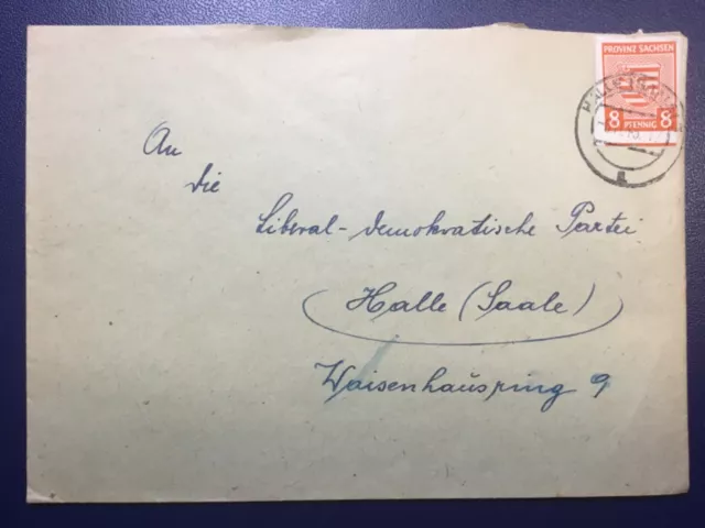 SBZ Provinz Sachsen schöner Ortsbrief mit MiNr. 70x