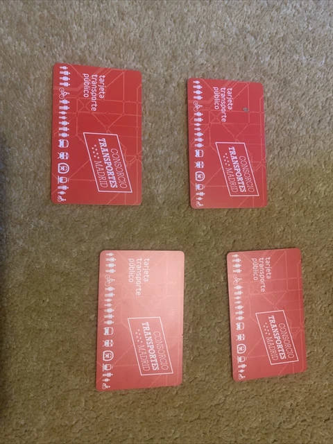 Madrid transport card x4