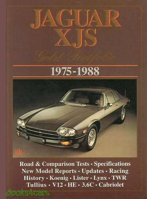Jaguar Xjs Libro Portfolio Color Oro V12 Brooklands XJ-S He